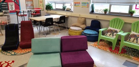 Using flexible seating is one way to create an inclusive classroom.