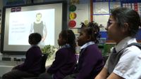 Primary school students are in the classroom with
