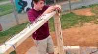 Nick working on an electrical project