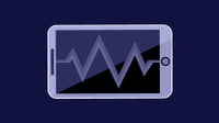 Graphic of a smart phone charging