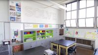 A light-filled classroom corner