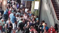 Crowded lobby scene at ISTE 2015 conference