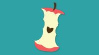 illustration of an apple core