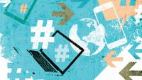 Illustration of the hashtag symbol
