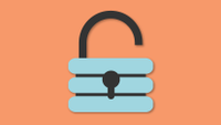 Graphic of an open padlock