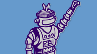 Illo of a robot raising fist in the air