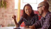 Two teachers discuss their practice.