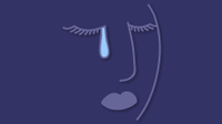 Illio of a woman crying a tear