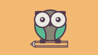 Graphic of a wide-eyed owl