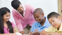 A teacher helps students consider the perspectives of others.