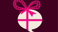 illustration of a speech bubble with a bow
