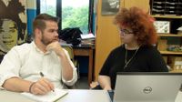 Advisor is working with a student