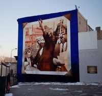 A mural of Dr. Martin Luther King in Philadelphia