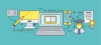 An illustration depicting technology learning tools including video mediated instruction (VMI)