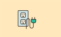 Illustration concept showing an unplugged electrical cord
