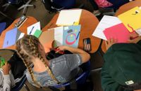 Students working on a hands-on project