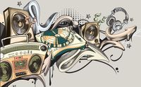 Illustration concept for hip-hop music
