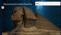 A google slide with multimedia about the ancient pyramids