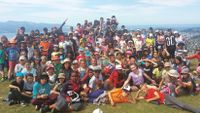 Photo provided by the author of a large group of students in New Zealand