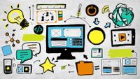 Illustration of many computer and internet devices