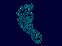 An illustration of a digital footprint