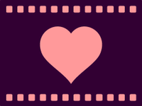 Illo of a heart inside a frame of a film strip