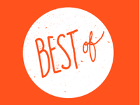 The words "Best of" are in red text within a white circle against a red backdrop.