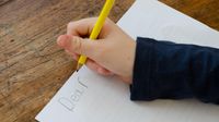 Child writing letter