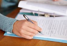 Teacher grading papers