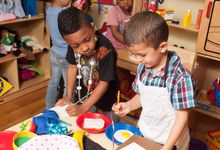 Children play in preschool classroom