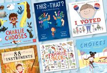 Collage of picture books about choice