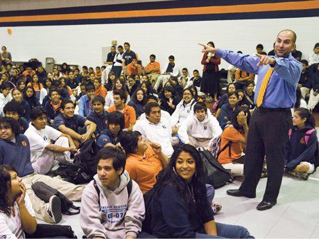 Teaching For Life Success Why Resourcefulness Matters Edutopia Animated Principal Speaking To Student Body In Gymnasium