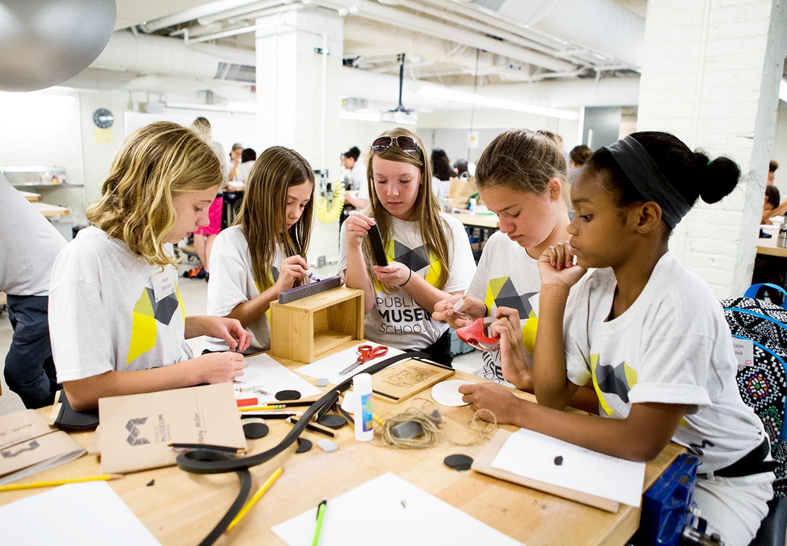 Students traveled to the Kendall College of Art and Design, part of the school’s network of partners, to work on a design-thinking challenge.