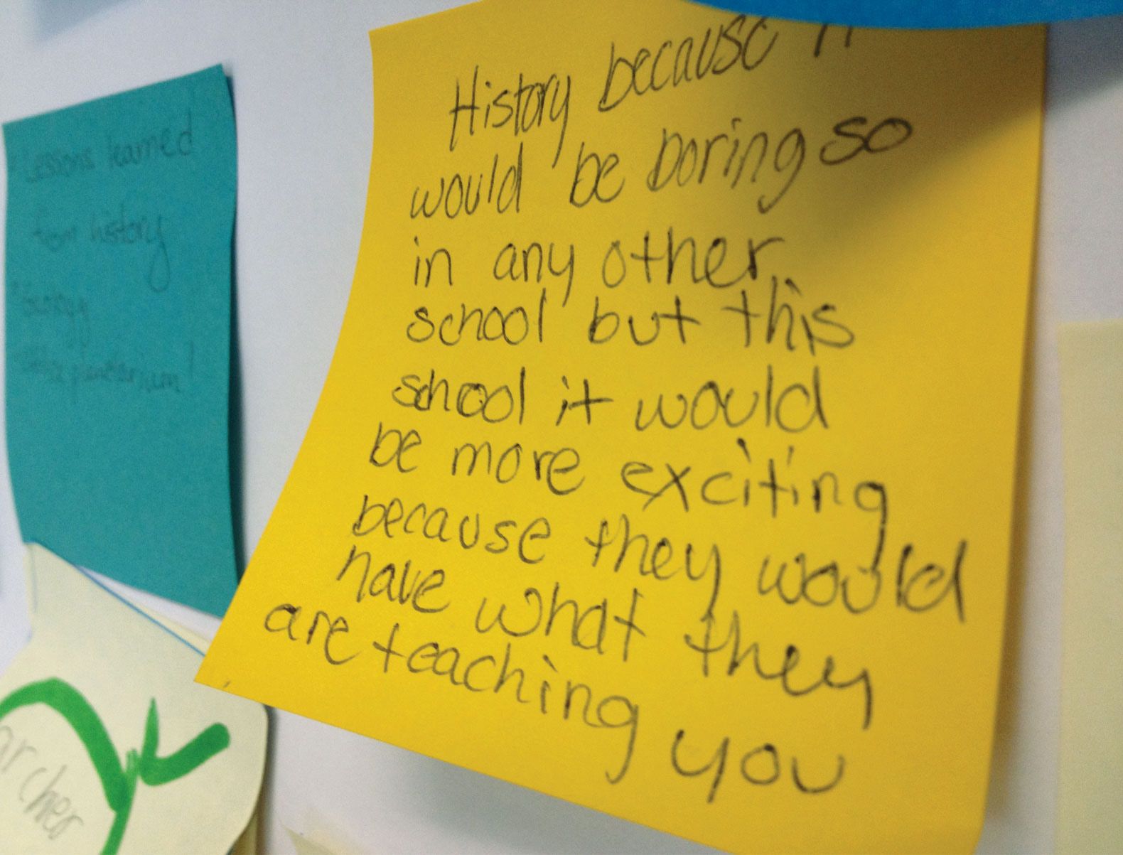 Students seem to realize how unusual the school is—here’s one of their responses to the question “What would you learn?”