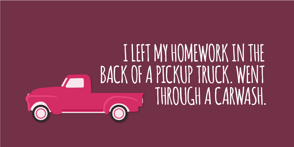 funniest homework excuses