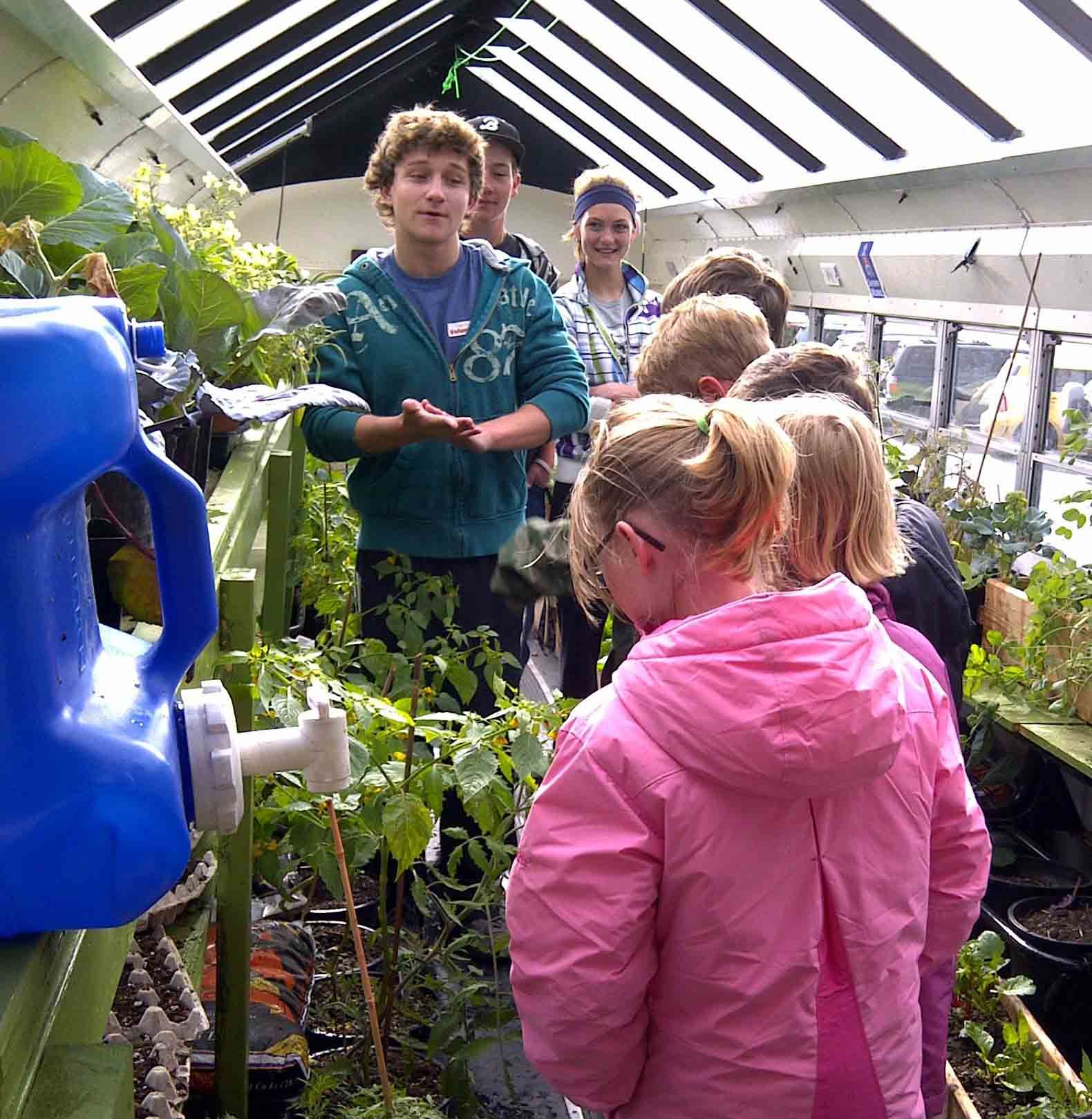 The bus visits elementary schools in Bozeman that can’t afford gardens. Local high school students designed the lessons, connecting them to the district’s science curriculum.