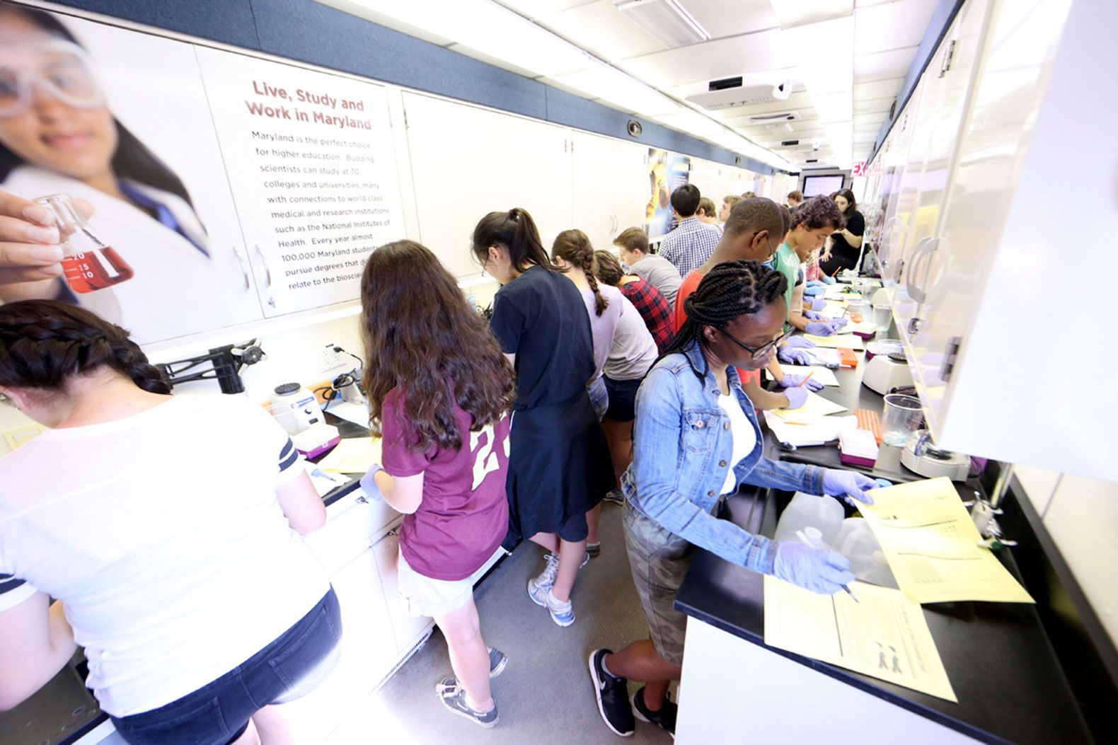MdBioLab gives students all over Maryland a chance to do experiments like testing shark DNA to determine if it came from an illegally harvested great white shark.