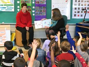 Staff from Welcoming Schools read “I Am Jazz,” a story about a transgender girl, to a kindergarten class in Madison, Wisconsin. 