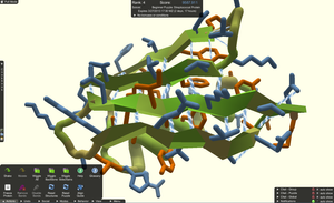 Screen grab of the Fold It computer game