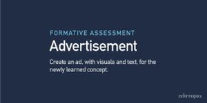 Advertisement: Create an ad, with visuals and text, for the newly learned concept