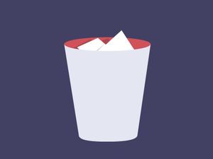 Illustration of a trash can