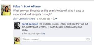Screen grab of a Facebook post