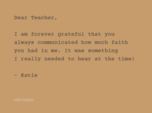 Thank You To The Teachers Who Ve Made A Difference In Our Lives Edutopia