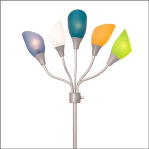 A colorful floor lamp