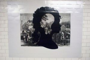 Kara Walker artwork The Museum of Modern Art has put up a temporary museum annex inside the large Atlantic Pacific subway