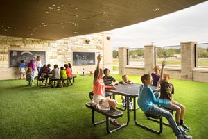 Outdoor classroom and multi-purpose space at Annie Purl Elementary in Georgetown, Texas.