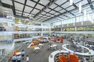 The Agora, or gathering place, at British International School of Houston in Katy, Texas.