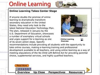 case study of online learning